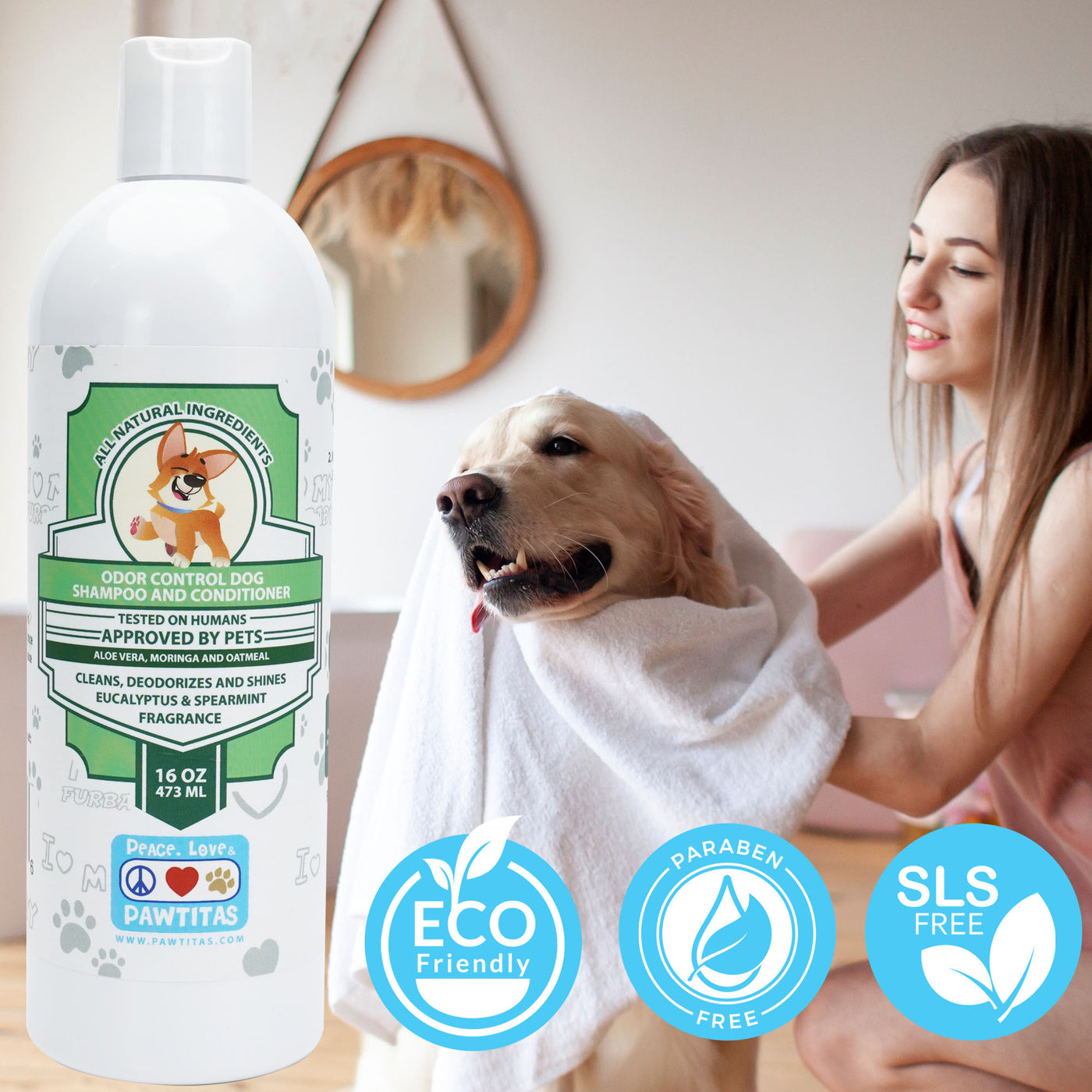 Dog Shampoo & Conditioner - Odor Control | 16oz