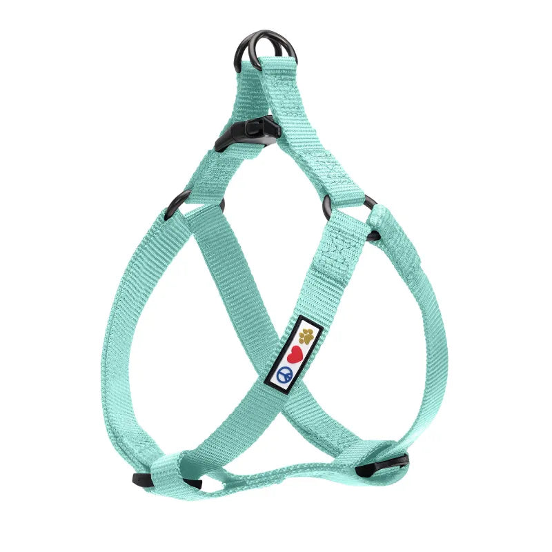 Pawtitas Solid Harness S Teal ペット用ソリッドカラー・ステップインドッグハーネス、またはベストハーネス、あなたの子犬用ハーネスの付け心地調節、トレー Solid Step-in Dog Harness