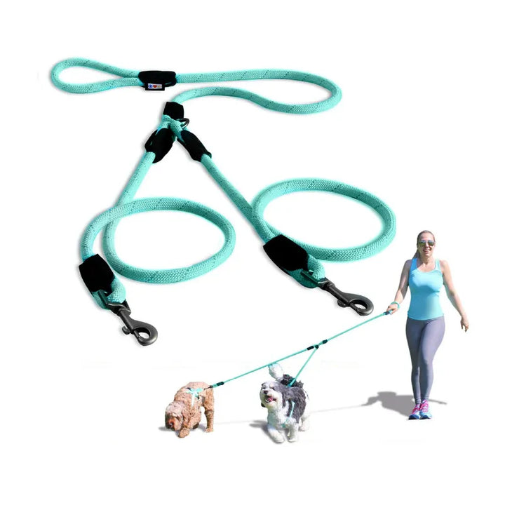 Reflective Rope Leash for 2 Dogs