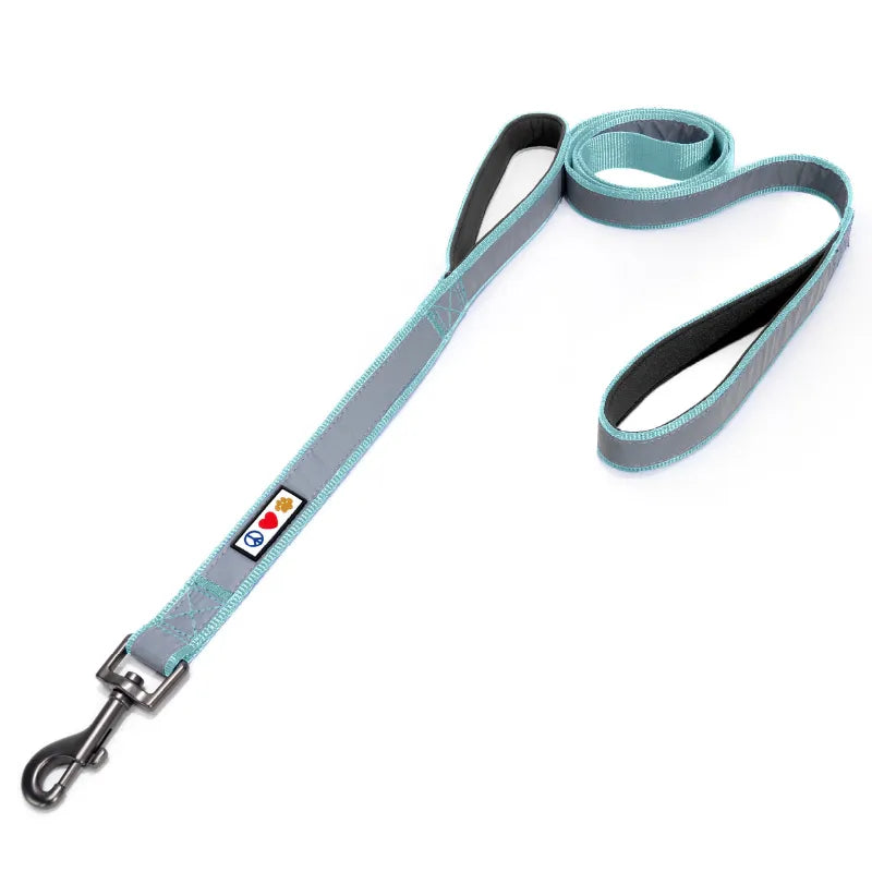 Padded 2 Handle Reflective Leash 6-FT