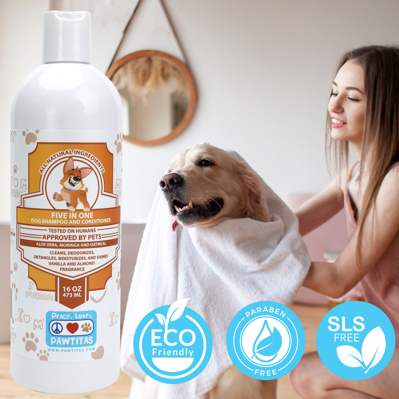 Dog Shampoo & Conditioner 5-IN-1 | 16oz