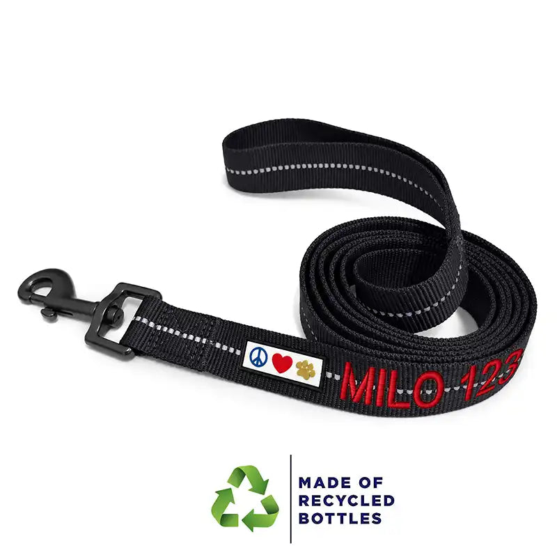 Personalized Custom Recycled Reflective Eco-Friendly Standard Dog Leash 6 Ft
