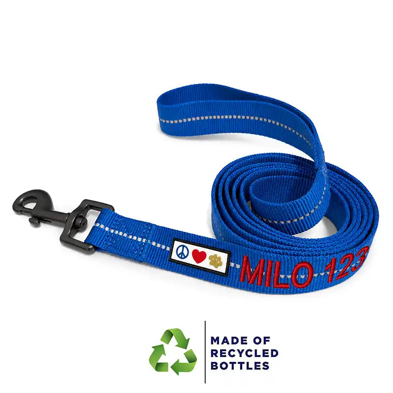 Personalized Custom Recycled Reflective Eco-Friendly Standard Dog Leash 6 Ft