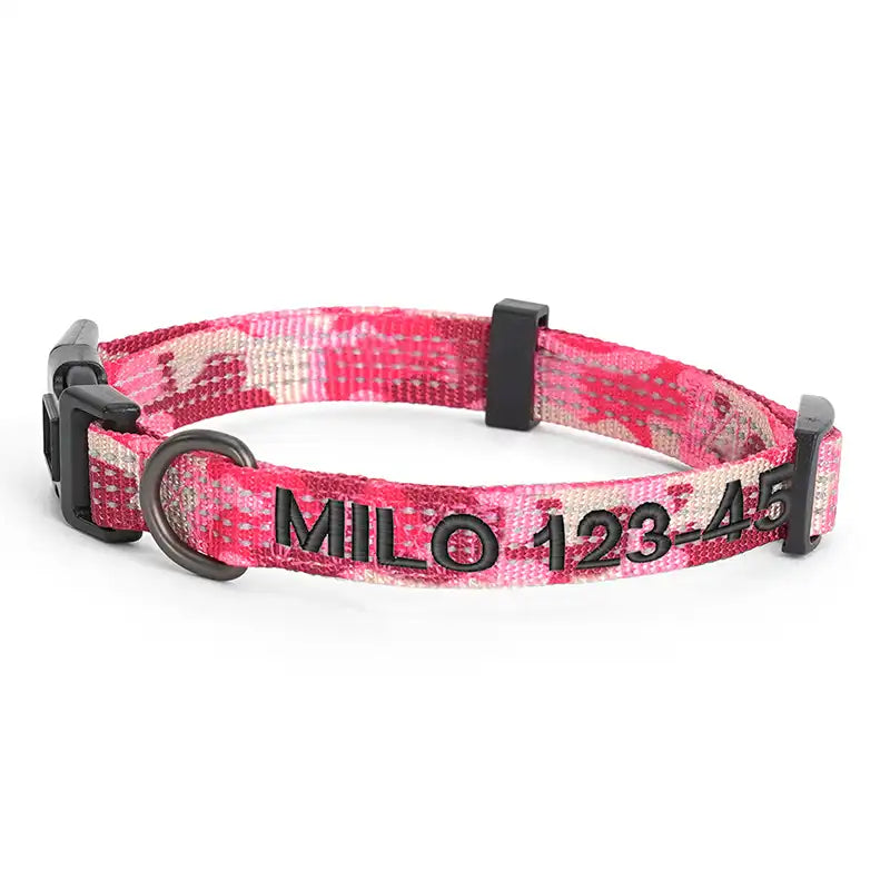 Personalized Custom Reflective Adjustable Dog Collar