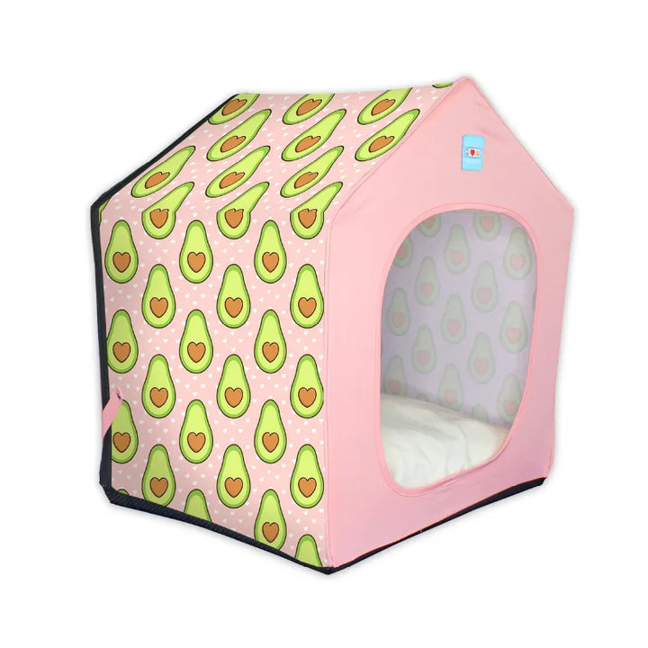 Portable Dog/Cat House + Removable Cushion Bed Included