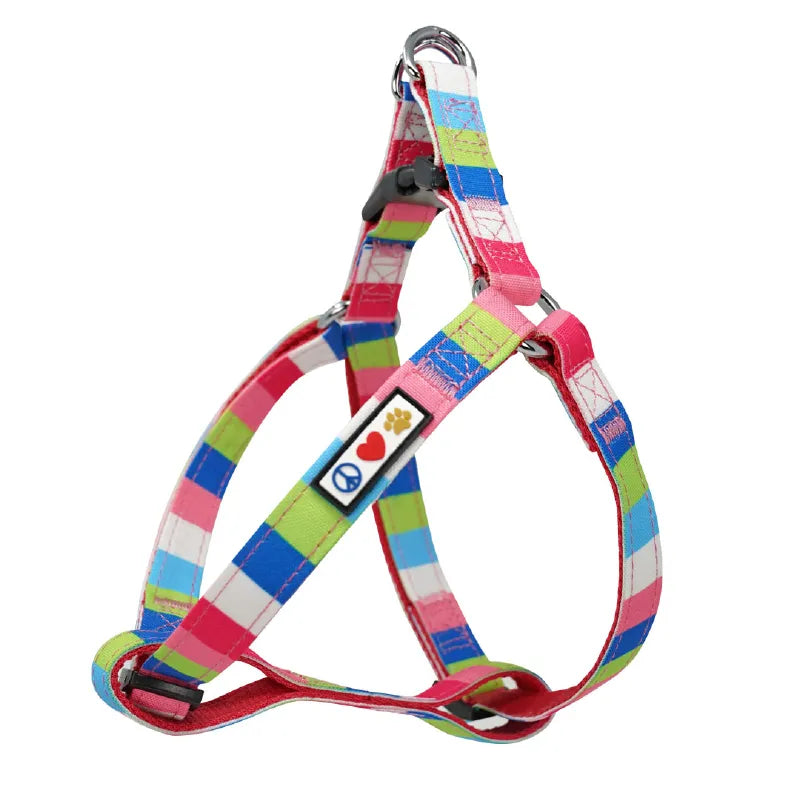 Multicolor Step In Dog Harness
