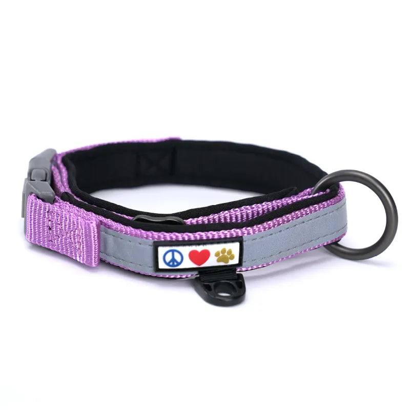 Reflective Martingale Padded Dog Collar Pawtitas Store