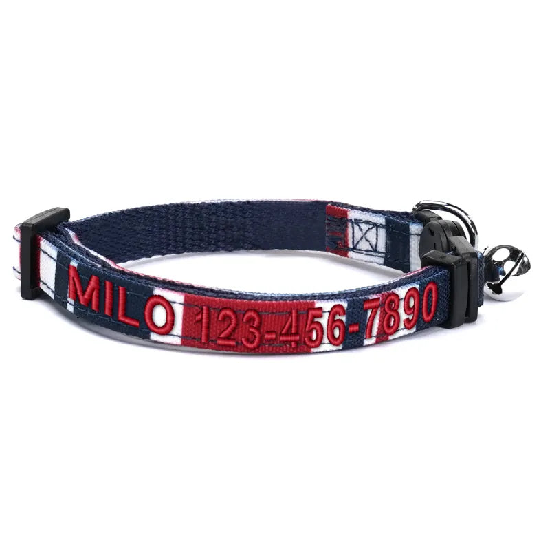 Personalized Multicolor Cat Collar