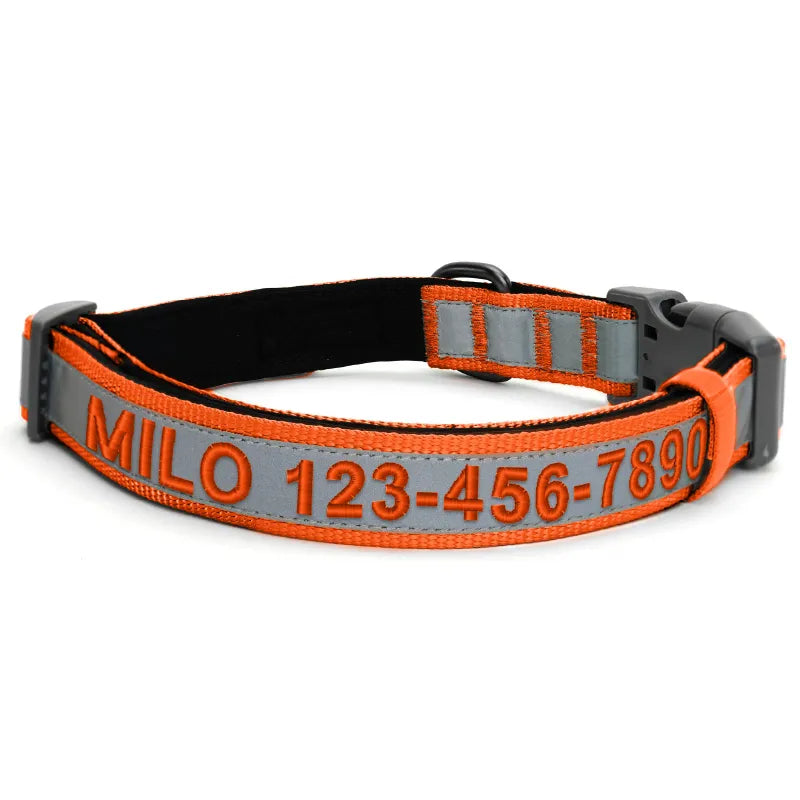 Personalized Classic Padded Reflective Dog Collar