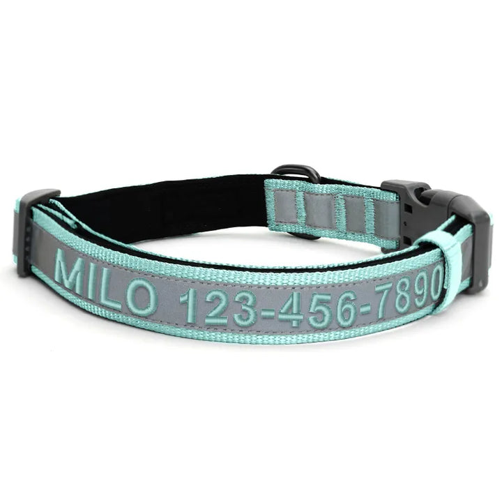 Personalized Classic Padded Reflective Dog Collar