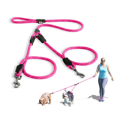 Reflective Rope Leash for 2 Dogs