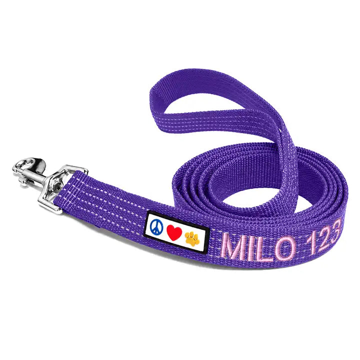 Personalized Custom Reflective Standard Dog Leash 6 Ft