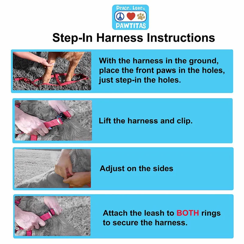 Personalized Solid Step-in Dog Harness