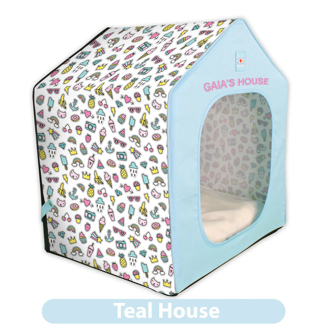 💤 Personalized Portable Dog Bed / Cat House + Removable Cushion Bed Included