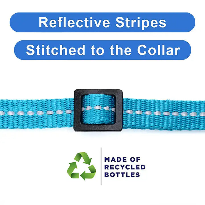 Pawtitas Personalized Recycled Reflective Breakaway Adjustable Cat Collar