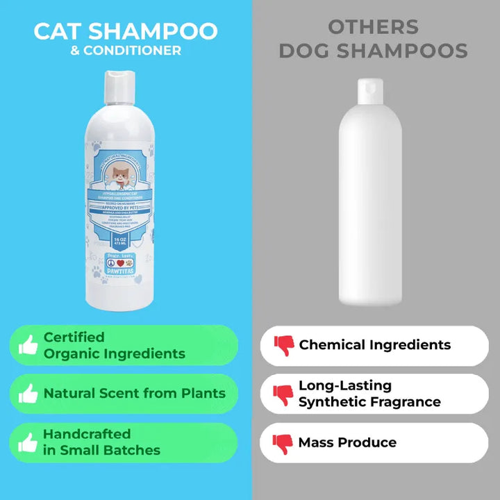 Cat Shampoo & Conditioner - Hypoallergenic, 16oz