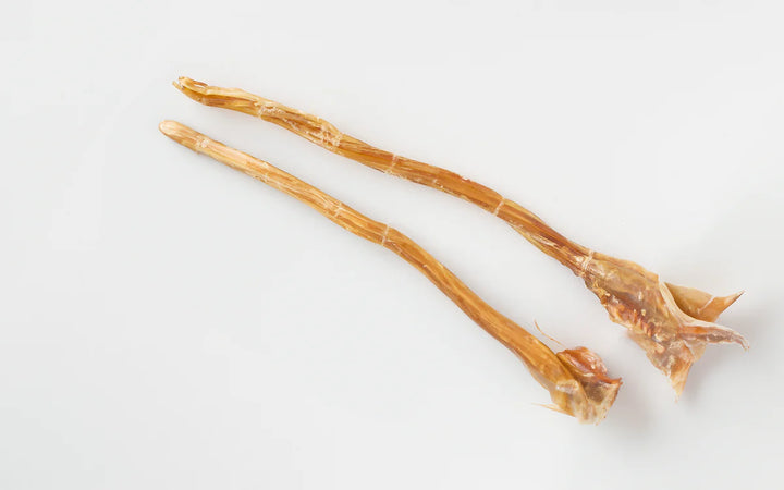 Ostrich Tendon Jerky Dog Chew – 100% tendon, single-ingredient, all natural. Long-lasting chew with no fillers, just pure tendon dogs crave.