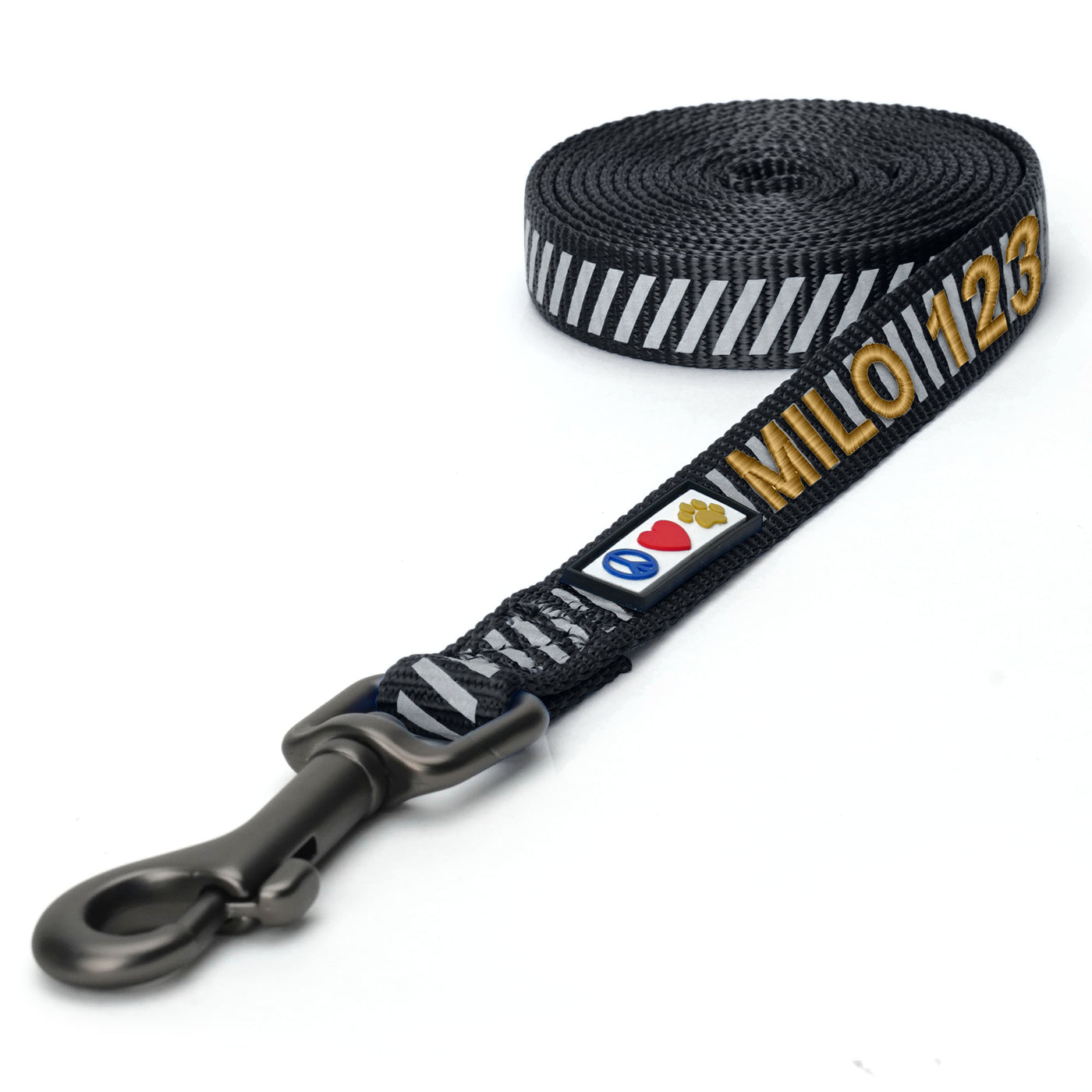 Personalized Traffic Reflective Dog Leash - 6-Ft