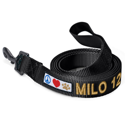 Personalized Solid Dog Leash - 6 Ft