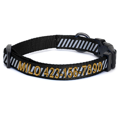 Personalized Traffic Reflective Dog Collar