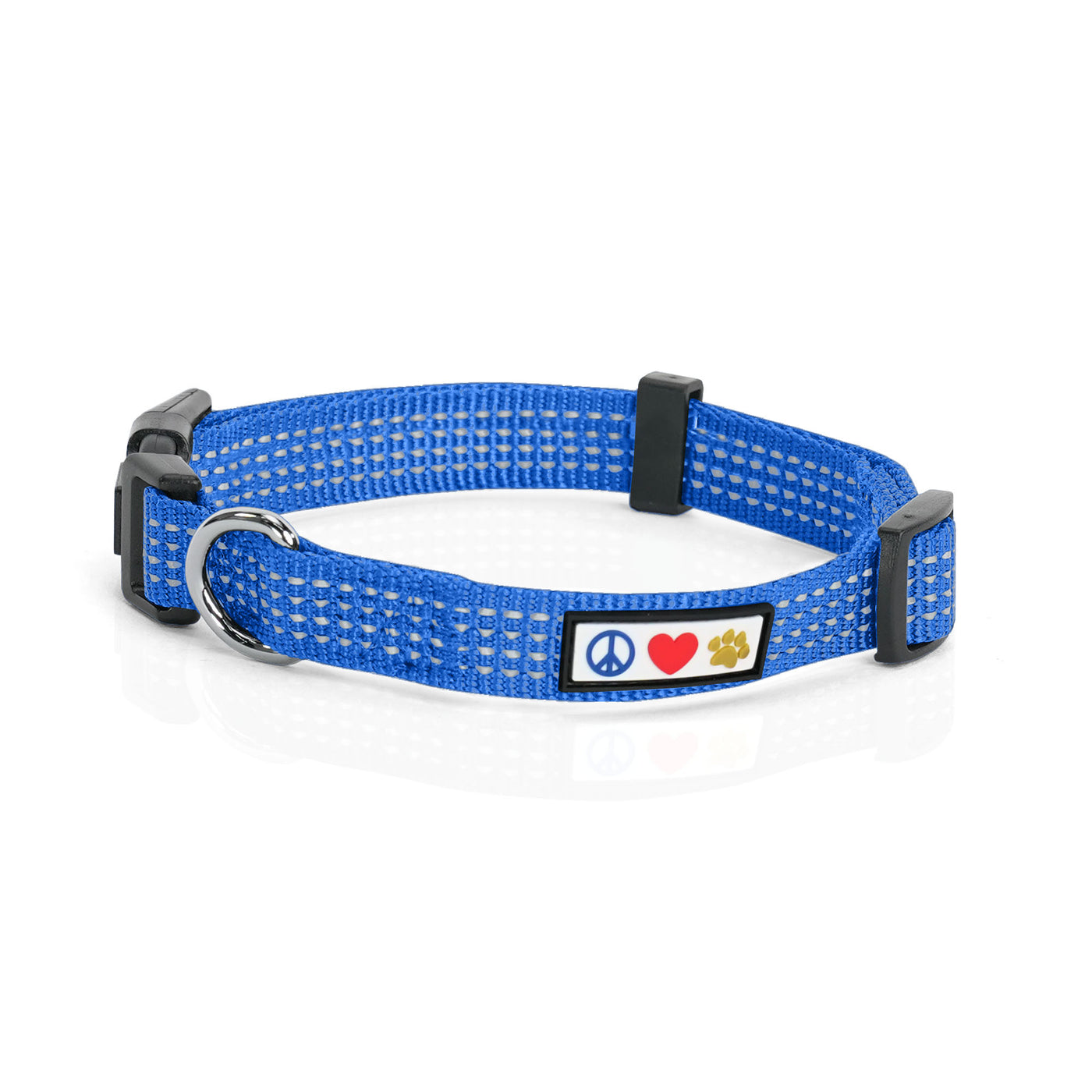 Blue Reflective Dog Collar