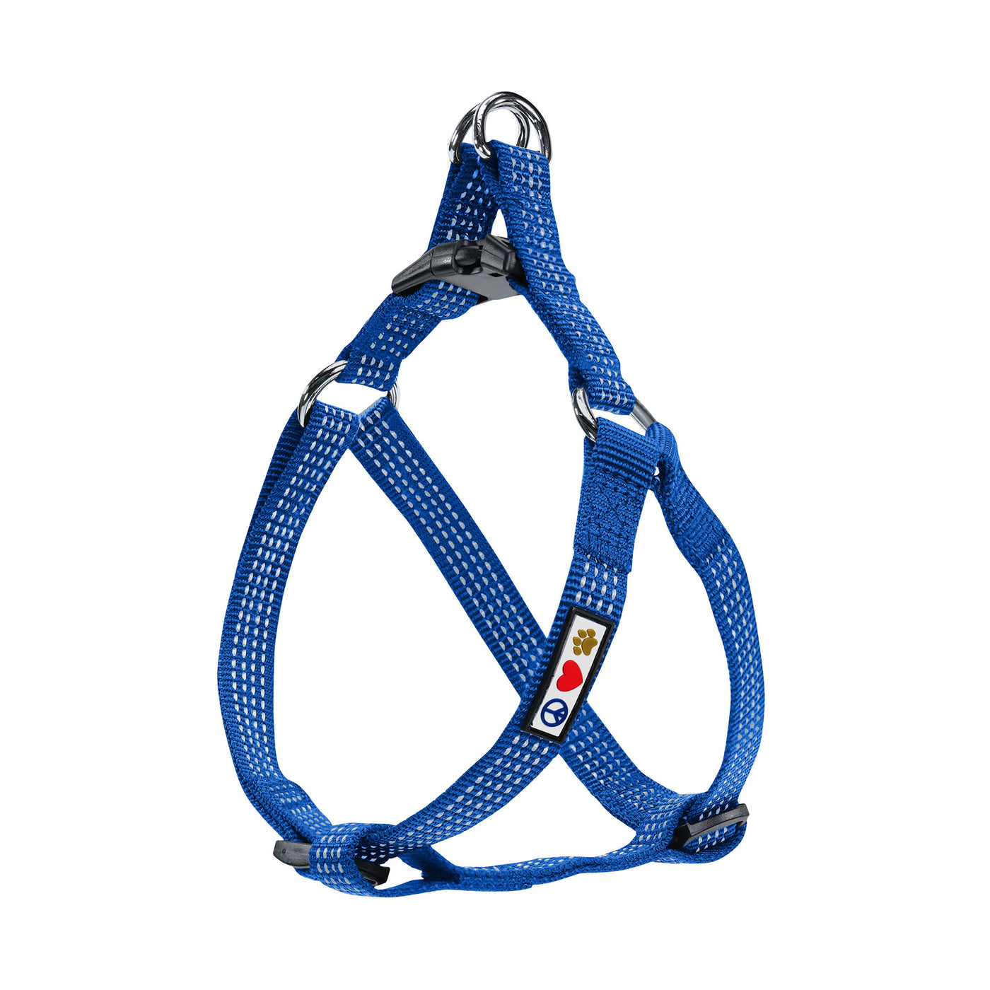 Blue Reflective Step-In Dog Harness