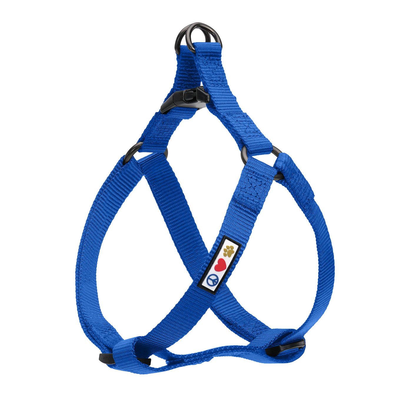 Blue Solid Step-in Dog Harness