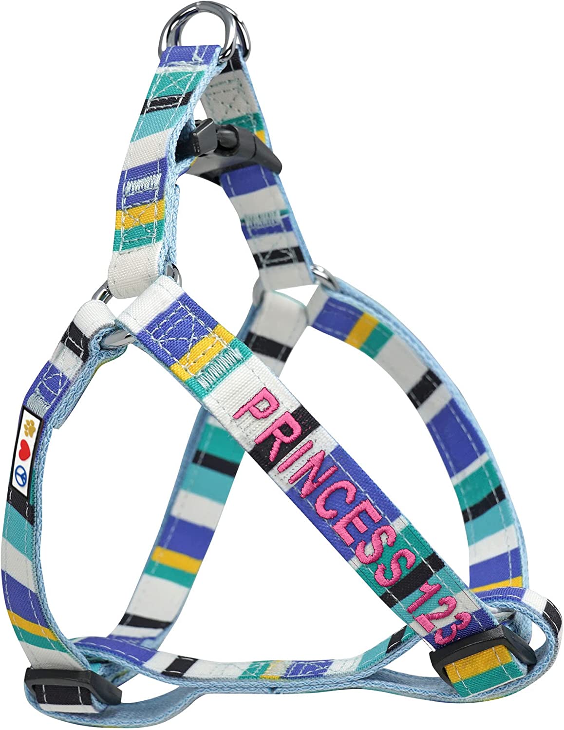 Personalized Multicolor Step In Dog Harness