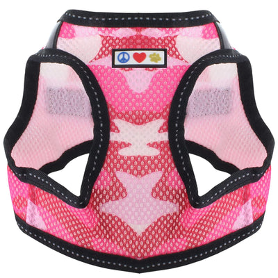 Camo Pink Mesh Harness Reflective for Dogs and Cats