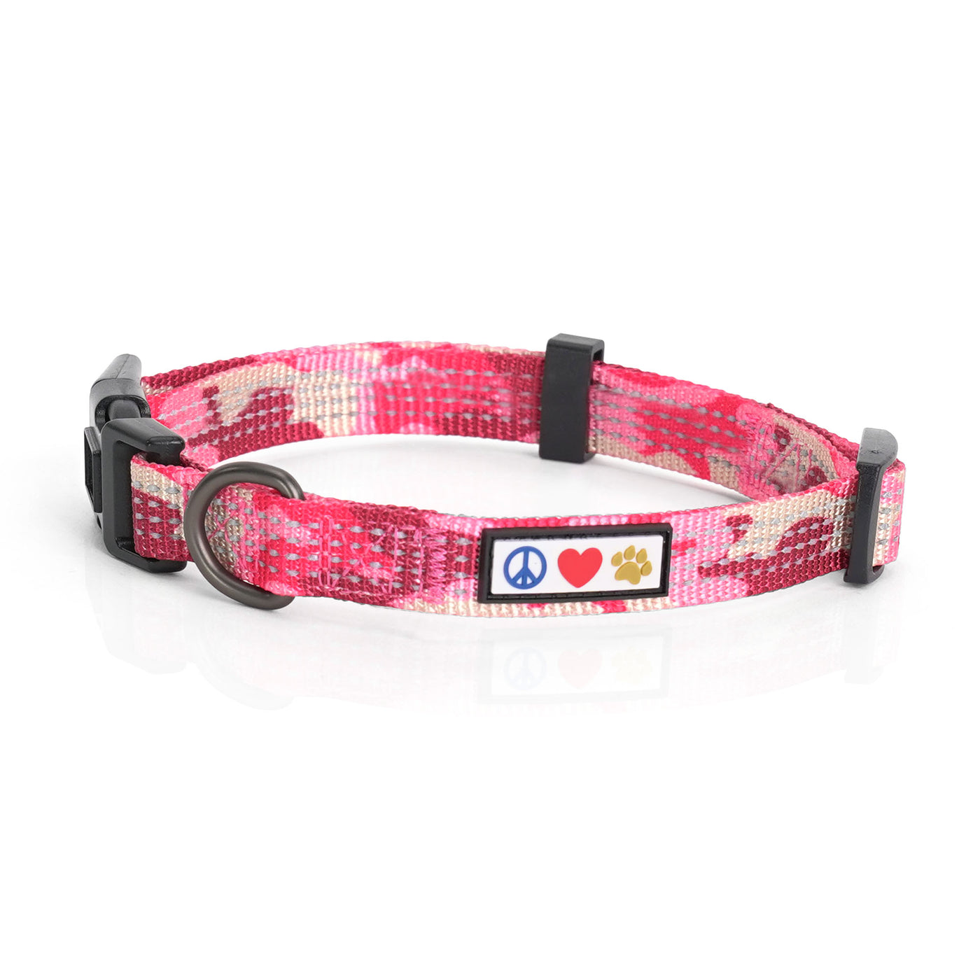 Camo Pink Reflective Dog Collar