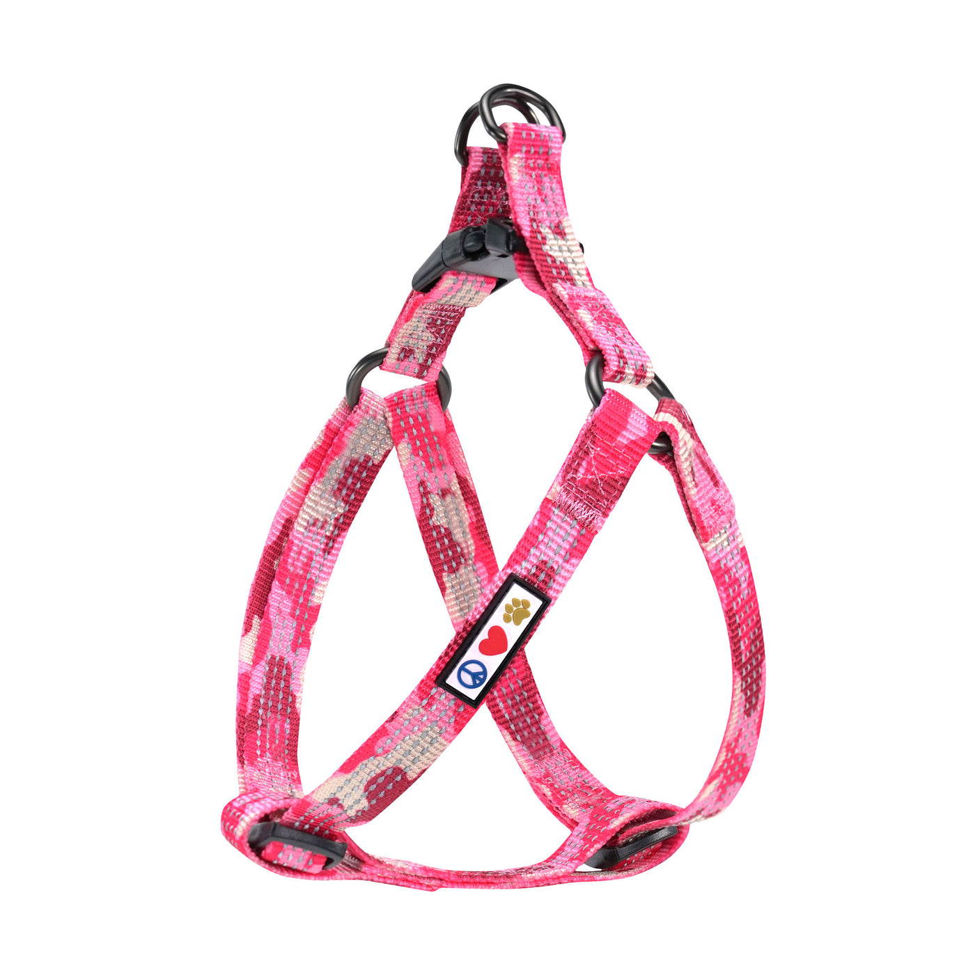 Camo Pink Reflective Step-In Dog Harness