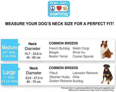 Chain Martingale Reflective Dog Collar Size Chart