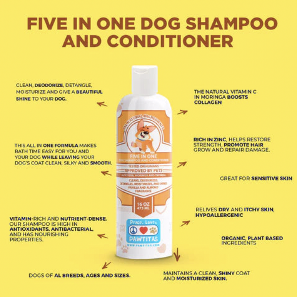 Five in One Dog Shampoo and Conditioner Benefits