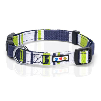 Green White Blue Multicolor - Dog Collar