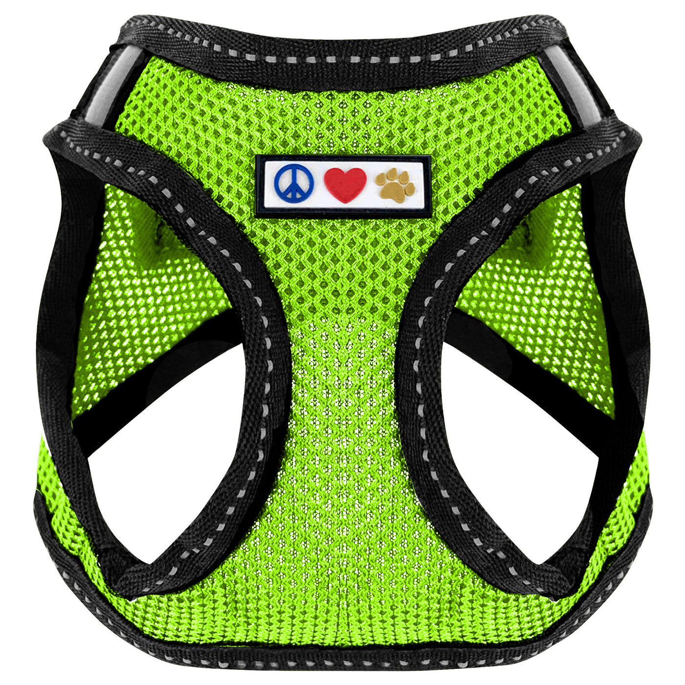 Green Mesh Harness Reflective for Dogs and Cats