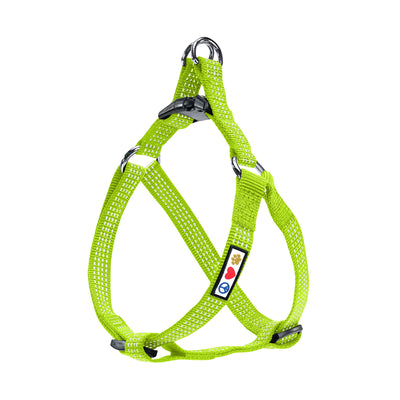 Green Reflective Step-In Dog Harness
