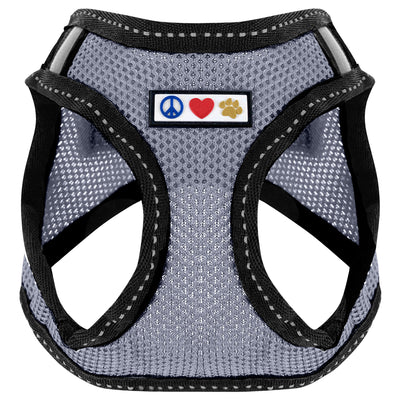 Grey Mesh Harness Reflective for Dogs and Cats