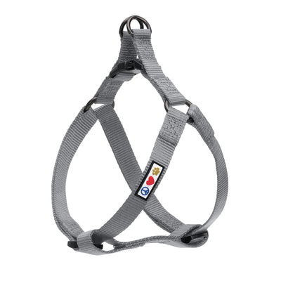 Grey Solid Step-in Dog Harness