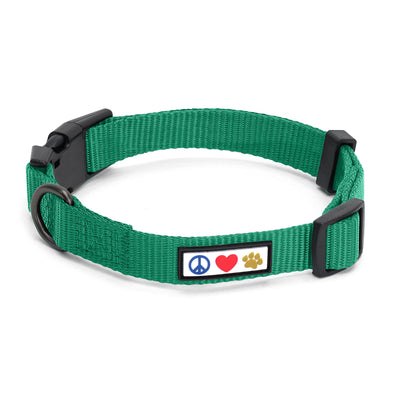Lush Green Solid Color Dog Collar