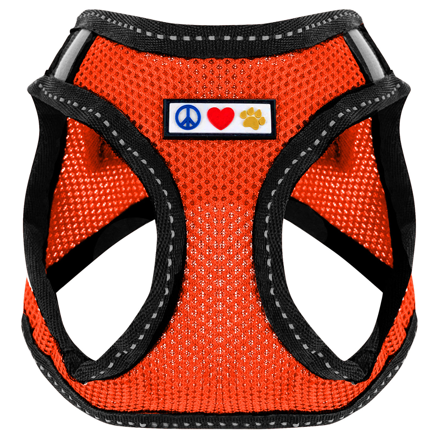 Orange Mesh Harness Reflective for Dogs and Cats