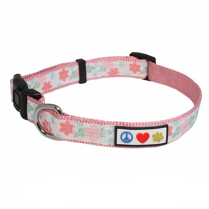 Pink Floral Dog Collar