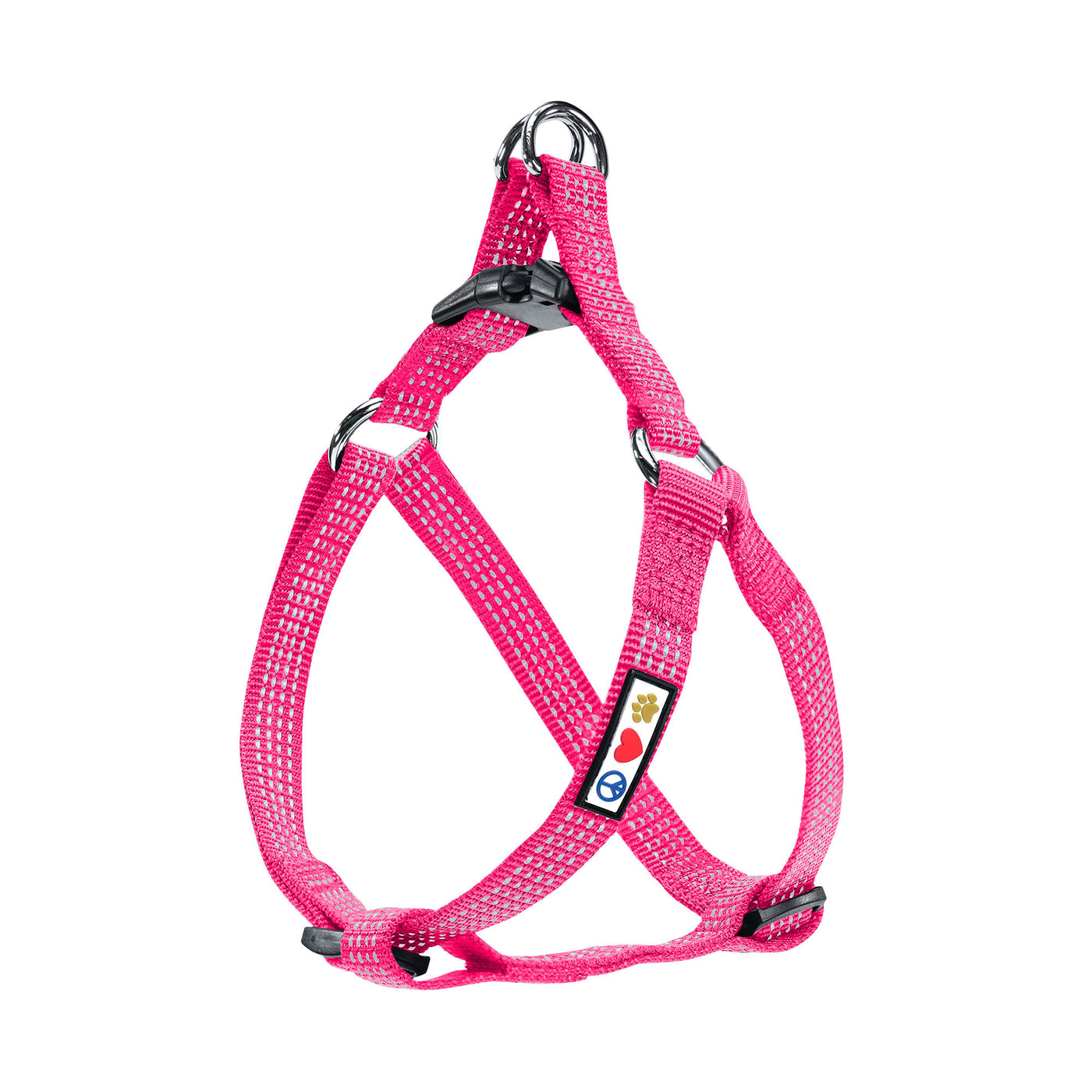 Pink Reflective Step-In Dog Harness