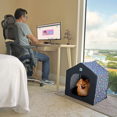 Portable Dog House + Removable Cushion Bed Included