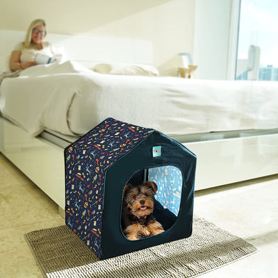 Portable Dog House + Removable Cushion Bed Included