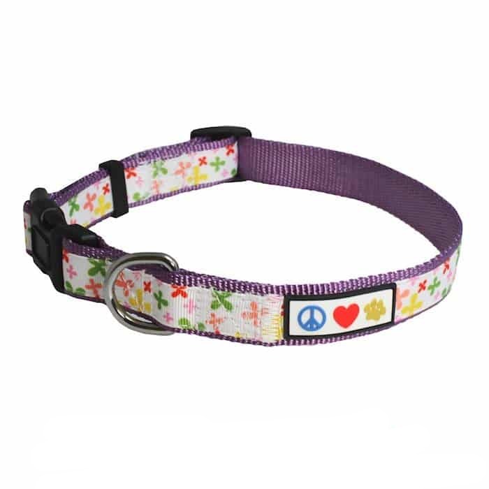 Purple Floral Dog Collar