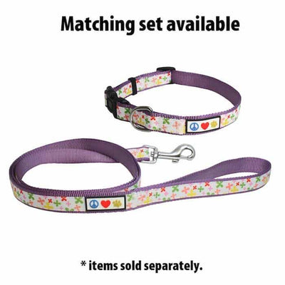 Purple Set Floral Dog Collar