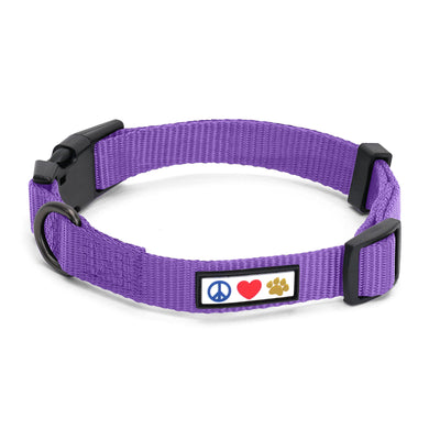 Purple Solid Color Dog Collar