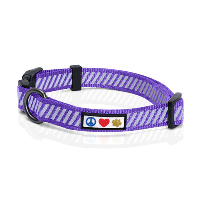Purple Traffic Reflective Dog Collar