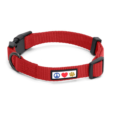 Red Solid Color Dog Collar