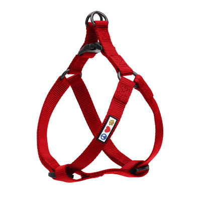 Red Solid Step-in Dog Harness